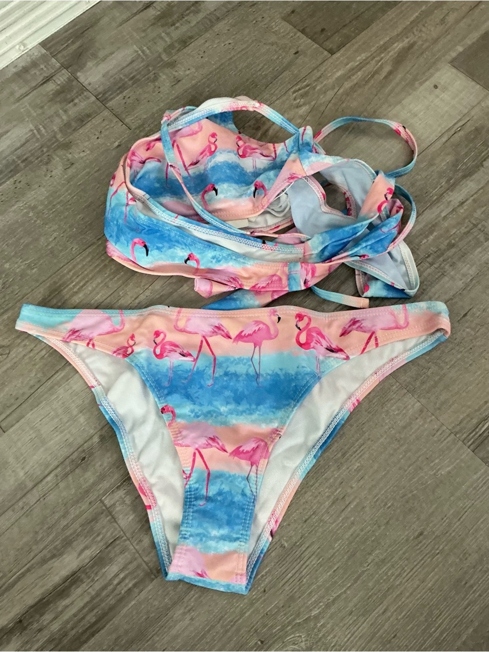Halter Bandage Wrap Bikini Set